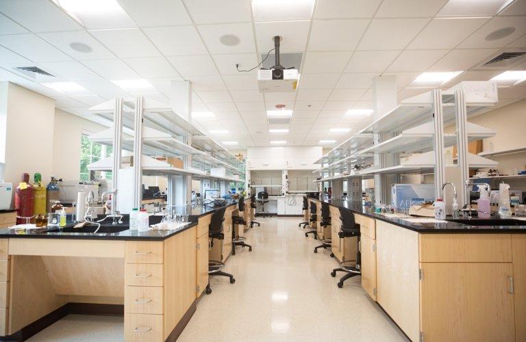 A science lab inside Olin Hall